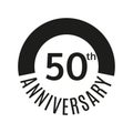 50th anniversary icon. 50 years celebrating or birthday logo. Vector illustration